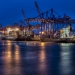 Hamburg-Terminal Burchardkai blue hour